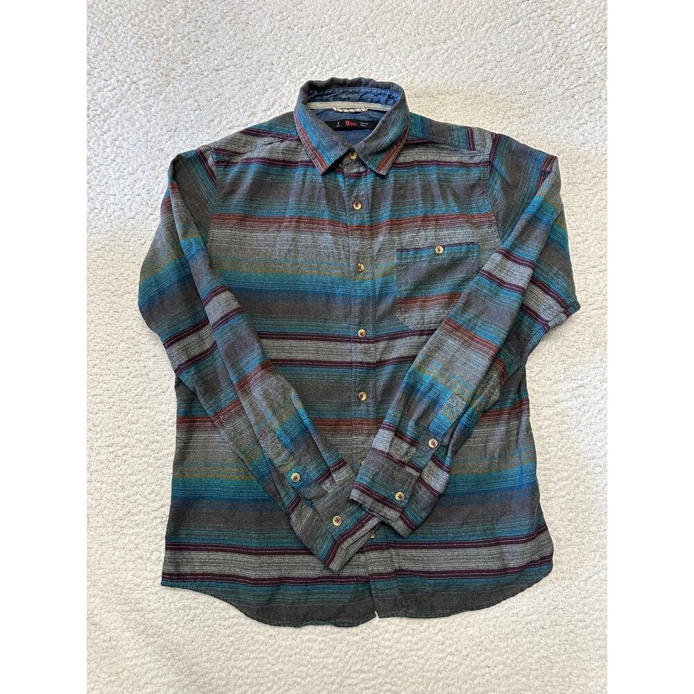 Stoic Mens Long Sleeve Button Down Shirt Small